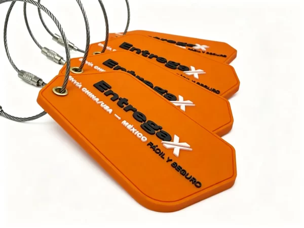 Custom PVC Luggage Tags Imprint 3D Embossed Personalized Travel Tag
