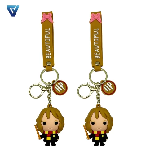 Factory Custom Personalised 3D Keychain PVC Rubber 3D Cartoon Character Keyring