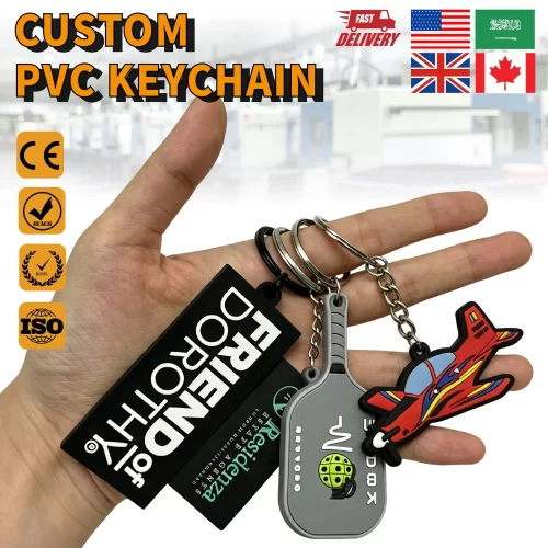 Factory-Eco-Friendly-Custom-Soft-Rubber-Keychain-3D-Logo-PVC-Keychains PK073 -11 PVC Keychain