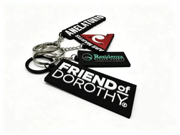 Factory Eco-Friendly Custom Soft Rubber Keychain 3D Logo PVC Keychains