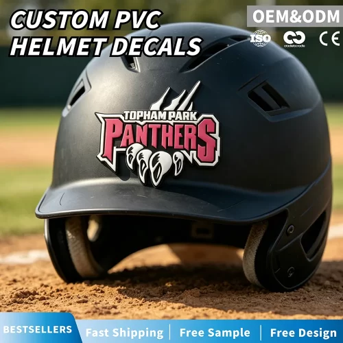 HDSL033-10003 Custom Sport Team Die Cut Decals for Helmet Outdoor PVC Rubber Resistant Sticker Adhesive Durable Waterproof Sticker Printing