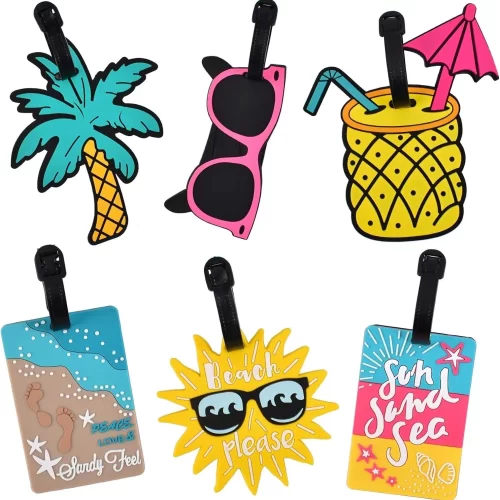 Manufacturer-Custom-PVC-Luggage-Tags-Ocean-Beach-Rubber-Luggage-Bag-Tag PLT024 -01 PVC Luggage Tag