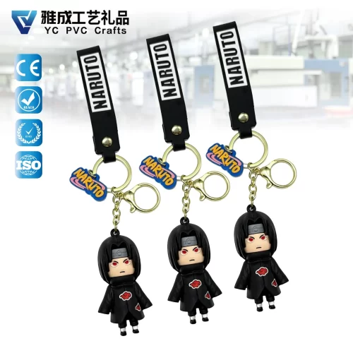 Personalized-Custom-Cartoon-Anime-Characters-3D-PVC-Keychains-Rubber-Keychain 3PK004 -3 PVC 3D Keychain