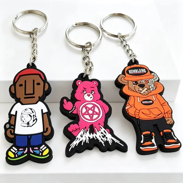 3-7days Delivery Time Custom Rubber Keyrings Logo 3D Car PVC Key Chains