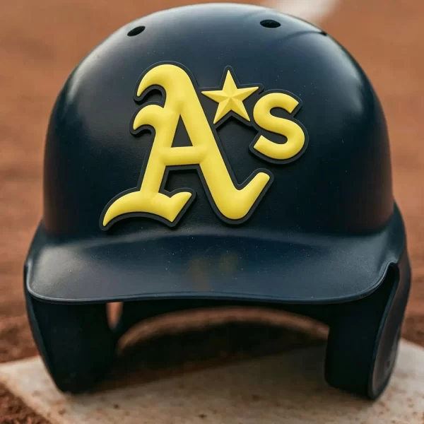 Custom PVC Decal Baseball Helmet 3D Embossed Rubber Helmet Bumper Stickers