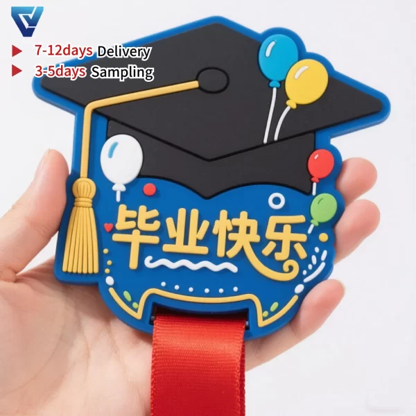 Custom Rubber Medal Embossed 3D Enamel Souvenir for Kids