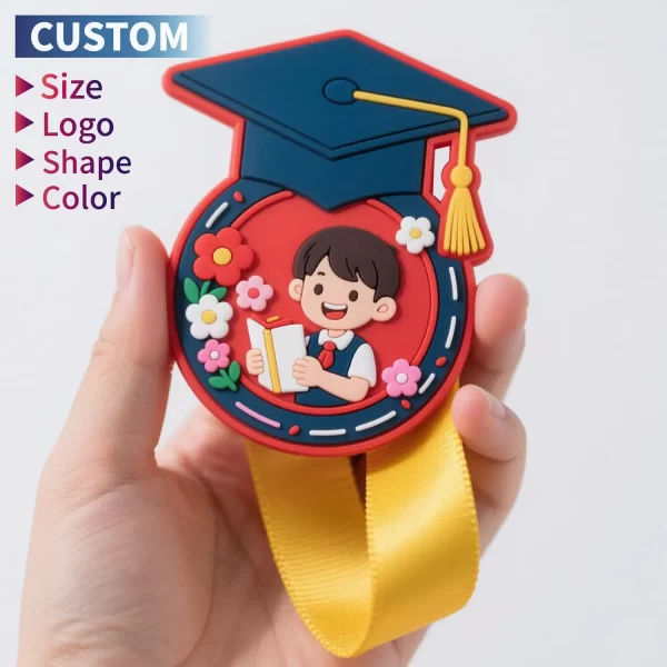 Custom Rubber Medal Embossed 3D Enamel Souvenir for Kids