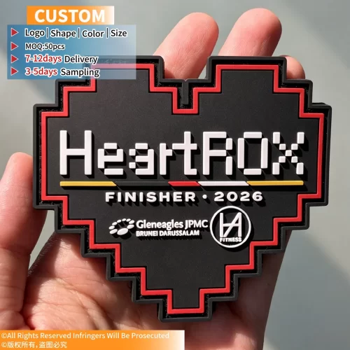 Custom-Soft-PVC-Patch-3D-Embossed-Logo-Rubber-Patches-Heart-Silicone-Label CLS022 Custom Soft PVC Patch 3D Embossed Logo Rubber Patches Heart Silicone Label