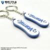 Custom Soft PVC Rubber Key Chains Letter Embossed Logo Silicone Key Ring