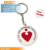 Custom Soft PVC Rubber Keyrings Embossed 3D Logo Personalized Keychain