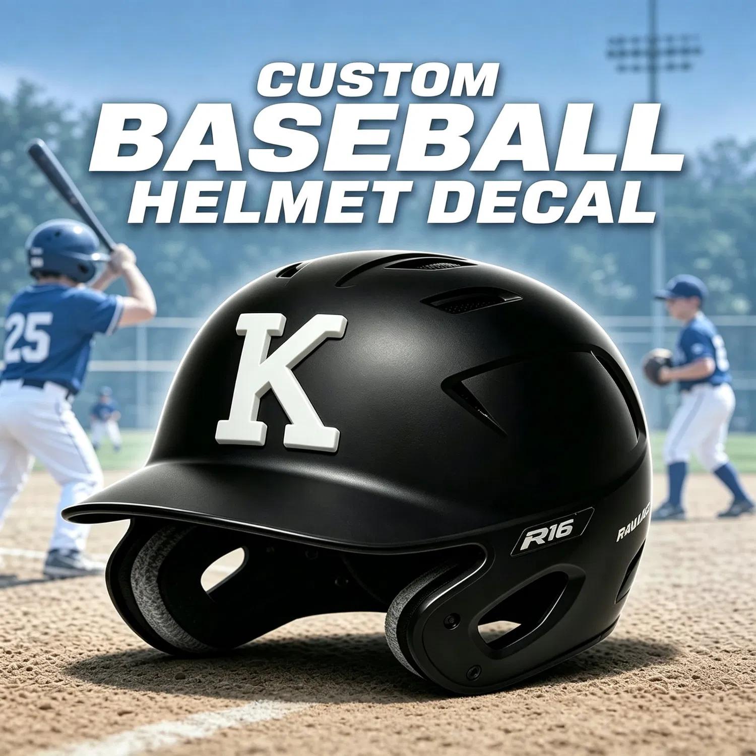 Factory 3D Decal PVC Baseball Helmet Custom 2D Stickers 3-7days Delivery Time