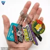 Factory Custom 2D Rubber Keychain Cute Key Chain 3D Soft PVC Keyrings