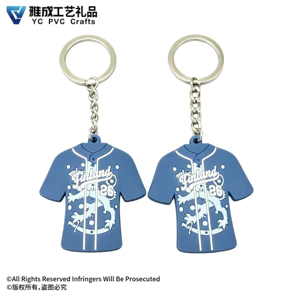 Factory Custom 3D Printed Key Chains Rubber Embossed Logo PVC Keychain