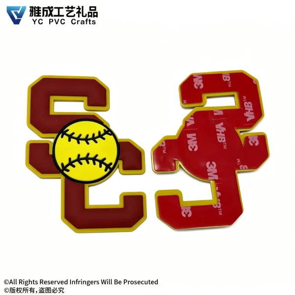 Factory Custom PVC 3D Helmet Decal Embossed Logo Rubber 3D Helmet Stickers