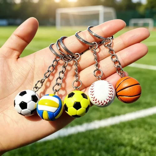 Factory-Custom-Rubber-Key-Chains-3D-Baseball-Volleyball-Football-Simulation-PVC-Keyrings 3PK011 -3 Factory Custom Rubber Key Chains 3D Baseball Volleyball Football Simulation PVC Keyrings