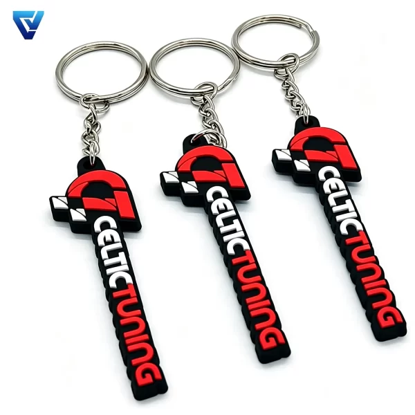 Factory Custom Rubber Keyrings Logo 3D Waterproof PVC Key Chains Low Minimum