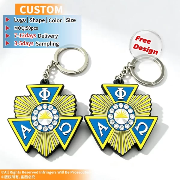 Factory Custom Soft Rubber Key Chain 2D 3D PVC Keychain for Promotion