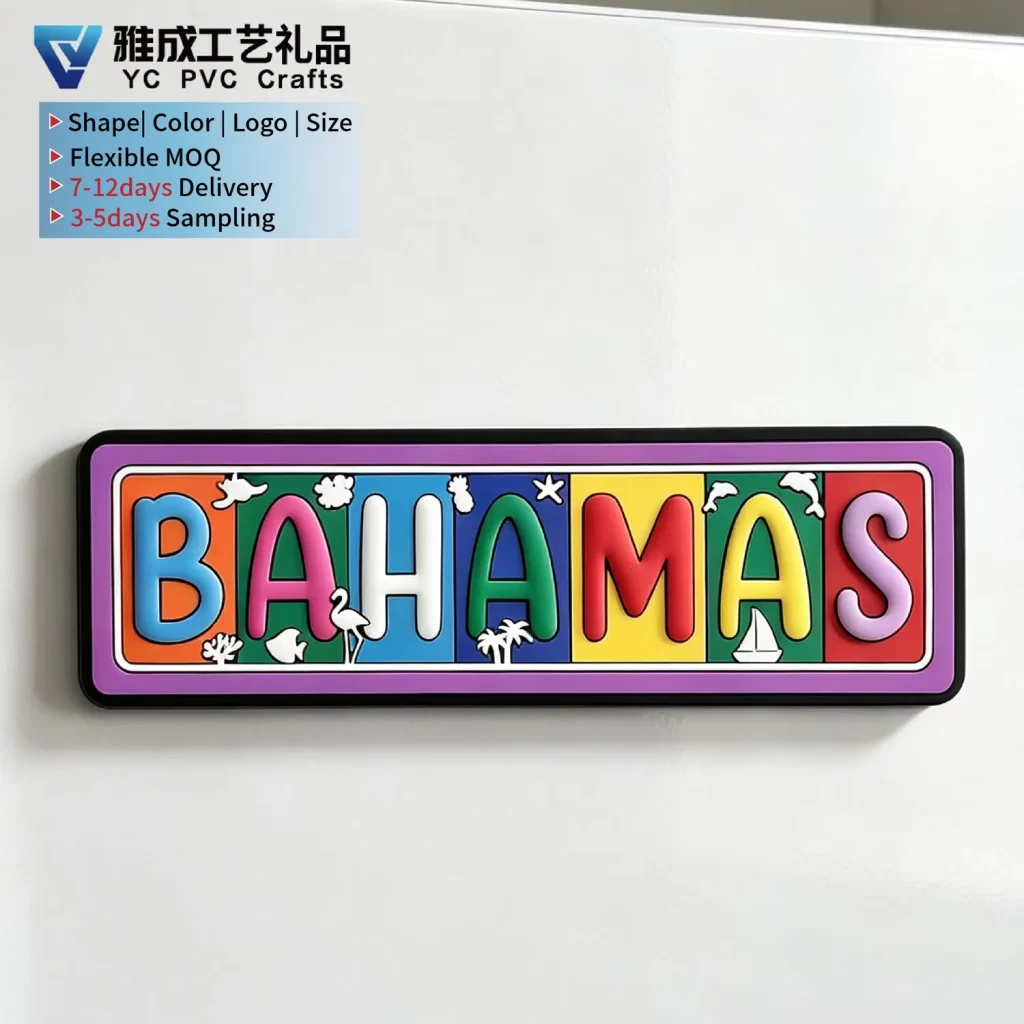 Factory Custom Souvenir Fridge Magnet 2D 3D Embossed PVC Promotional Fridge Magnets