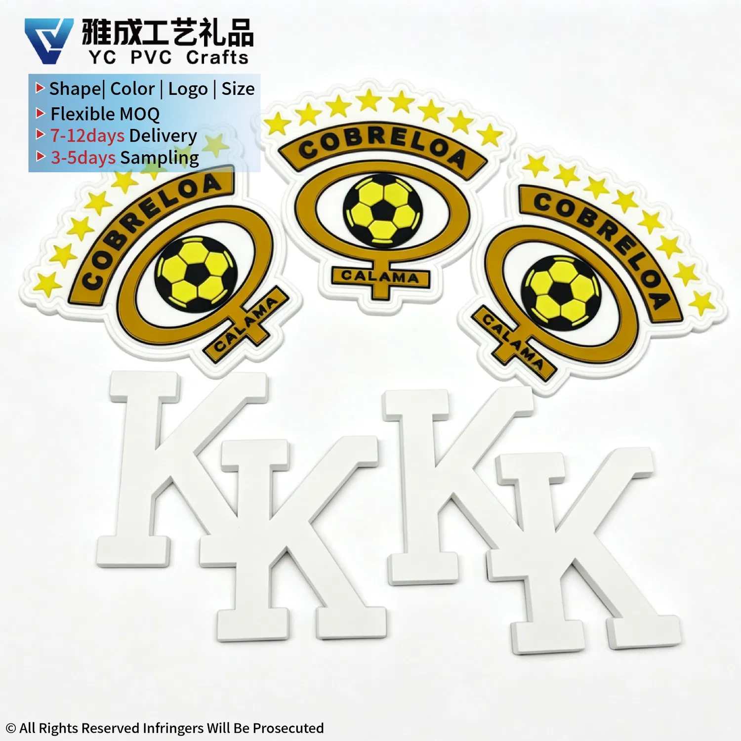 Manufacture Custom Iron on Decals 3D PVC Rubber Patches Silicone Patch