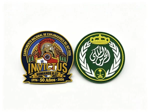 Manufacture Custom Logo Patches Rubber 2D Embossed 3D PVC Patch Hats
