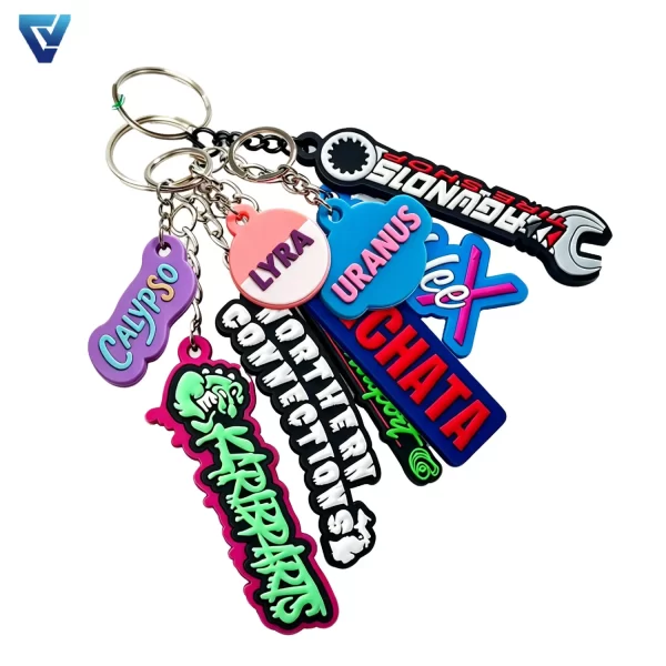 Custom 2D 3D Soft PVC Keyring Rubber Logo Personalized Keychain