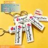 Rubber Keyrings Custom Logo Embossed 2D 3D Raised Soft PVC Keychain