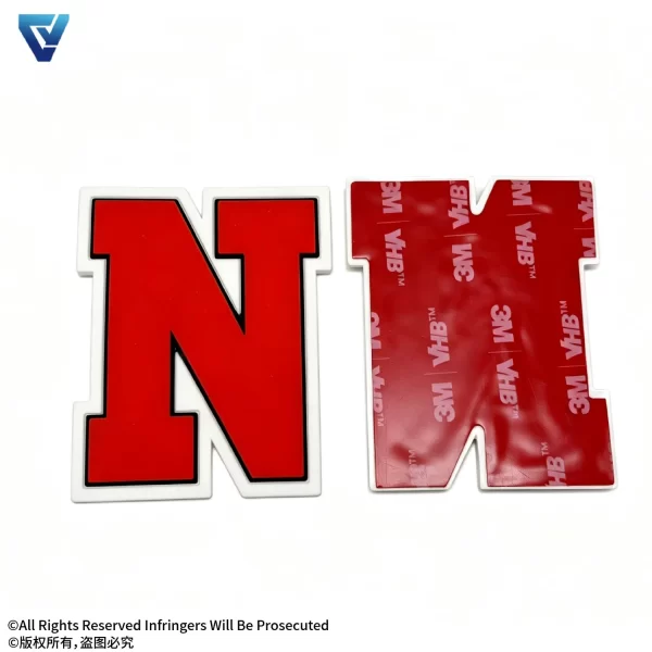 Custom 3D Batting Helmet Decals Letter PVC 3D Helmet Decal Rubber