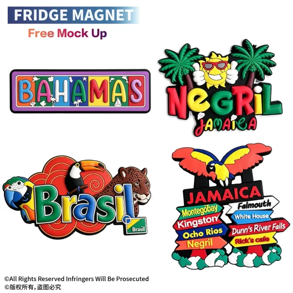 Custom-Fridge-Magnet-PVC-2D-3D-Logo-Rubber-Souvenir-Magnets-for-Fridge FM074 -2 Custom Fridge Magnet PVC 2D 3D Logo Rubber Souvenir Magnets for Fridge