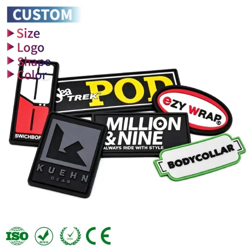 Custom-Iron-on-Patches-Rubber-2D-3D-Raised-Logo-Soft-PVC-Patch CLS027 -2 Custom Iron on Patches Rubber 2D 3D Raised Logo Soft PVC Patch