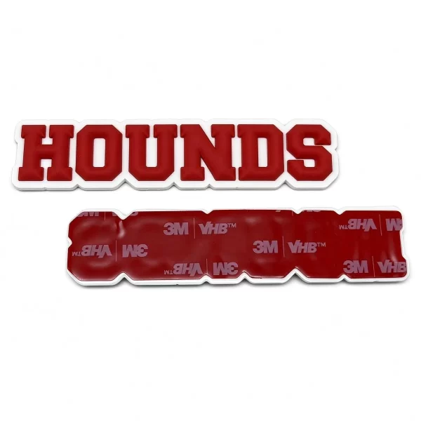 Factory Custom PVC 3D Helmet Decal Eco-Friendly Soft Rubber Baseball Stickers