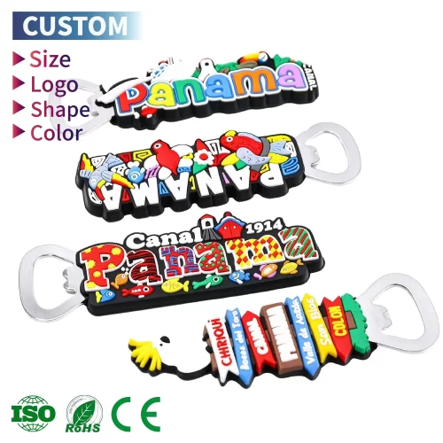 Factory Custom PVC Fridge Magnet with Bottle Opener Soft Rubber Souvenir Magnetic