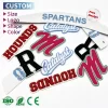 Factory Custom Soft PVC 3D Batting Helmet Decals Eco-Friendly Rubber 3D Stickers