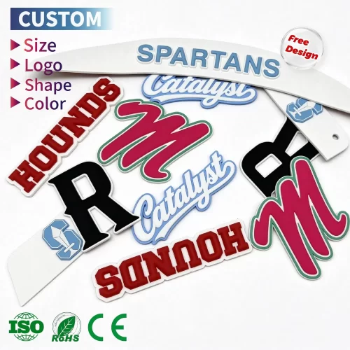 Factory-Custom-Soft-PVC-3D-Batting-Helmet-Decals-Eco-Friendly-Rubber-3D-Stickers HDSL055 Factory Custom Soft PVC 3D Batting Helmet Decals Eco-Friendly Rubber 3D Stickers