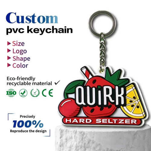 High Quality Custom Soft PVC Keyring Cute 3D Silicone Rubber Key Chain
