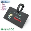 Manufacture Custom Rubber Luggage Tags Rectangle 2D 3D PVC Silicone Luggage Tag