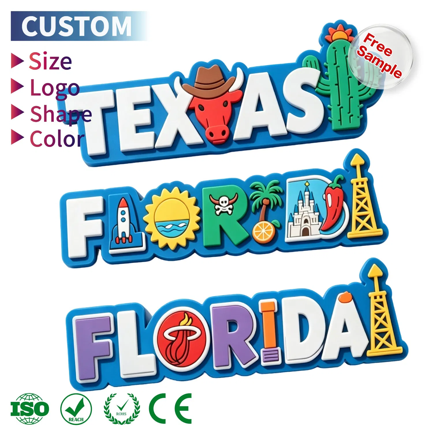 Manufacturers-Custom-PVC-Fridge-Magnet-2D-Logo-Fridge-Magnets-Rubber-3D-Souvenir FM075 Manufacturers Custom PVC Fridge Magnet 2D Logo Fridge Magnets Rubber 3D Souvenir